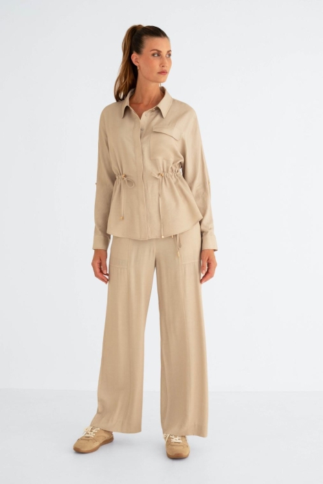 Zizo beige dames broek | Model