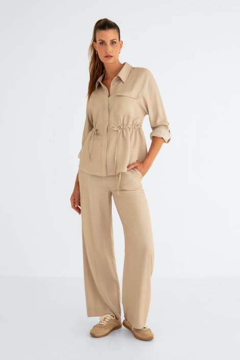 Zizo beige dames broek | Model