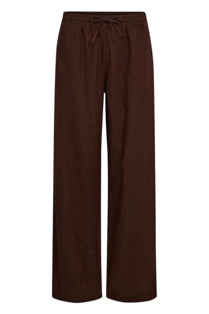 Freequent bruine dames broek | Vooraanzicht