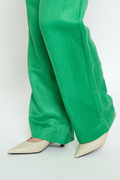 Minus groene dames broek | Close up