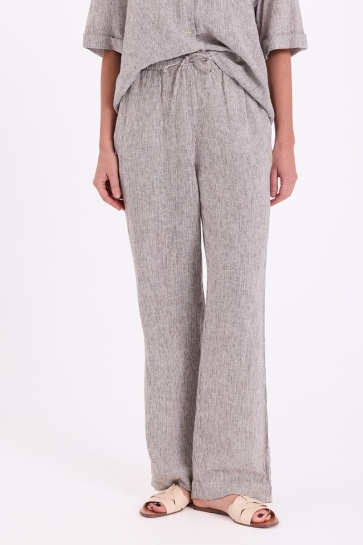 Freequent Broek FQLAVA PANTS 204305 COFFEE BEAN W STAR OFF WHITE