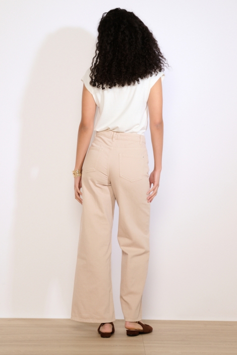 LolaLiza beige dames broek | Model achteraanzicht