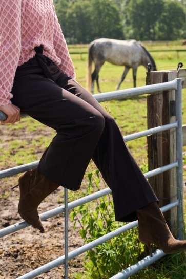 NED Broek CASPER RMB CREPE WOVEN ELASTAN 26W2 U245 01 696 ganache brown