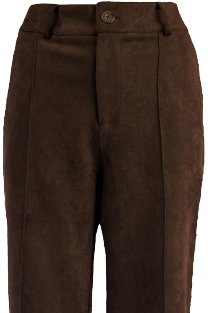 NED bruine dames broek | Close up