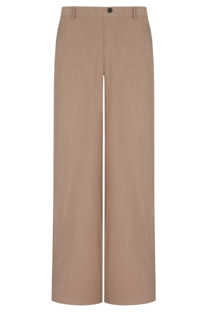 C&S The Label taupe dames broek | Vooraanzicht