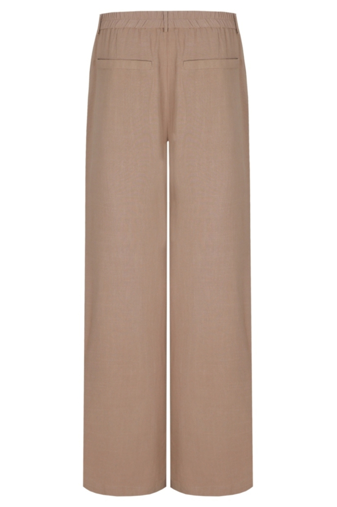 C&S The Label taupe dames broek | Achteraanzicht