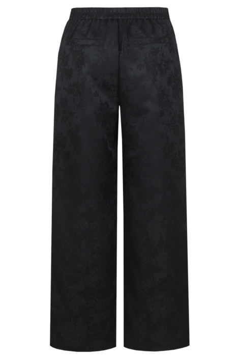 Fluresk zwarte dames broek | Achteraanzicht