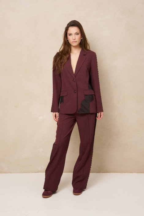 Lofty Manner bordeaux dames broek |