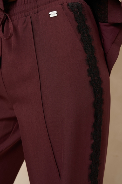 Lofty Manner bordeaux dames broek |