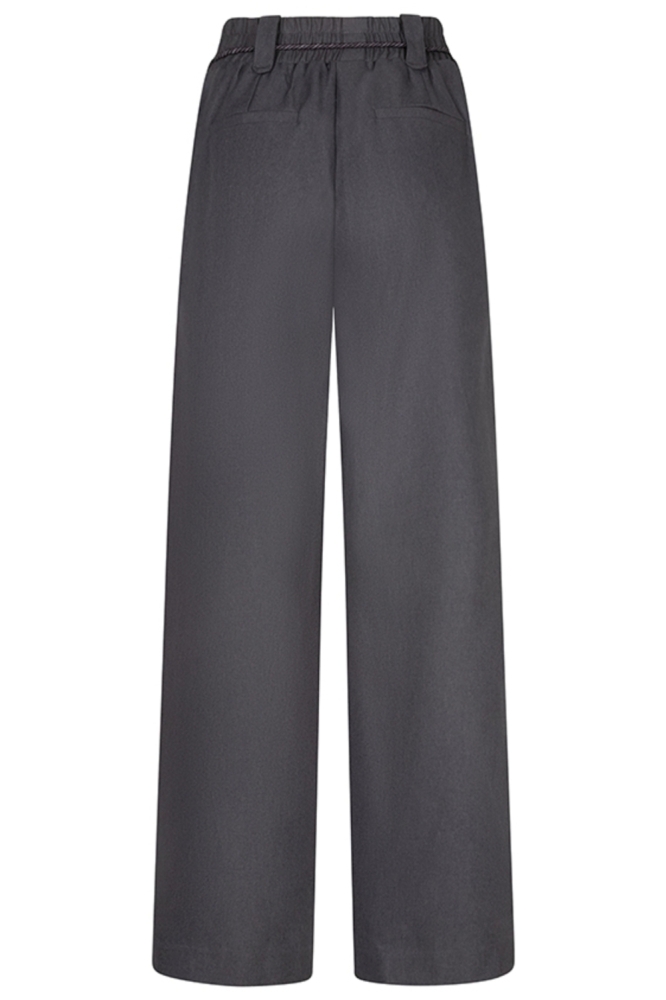 Lofty Manner grijze dames broek | Achteraanzicht