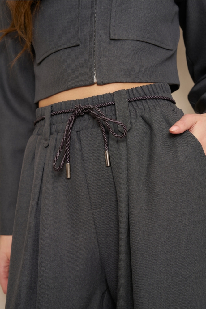 Lofty Manner grijze dames broek | Close up