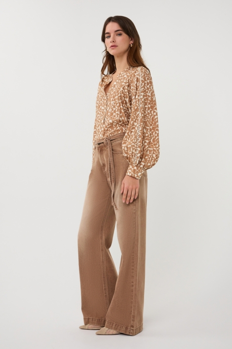 EsQualo gouden dames jeans | Model zijaanzicht