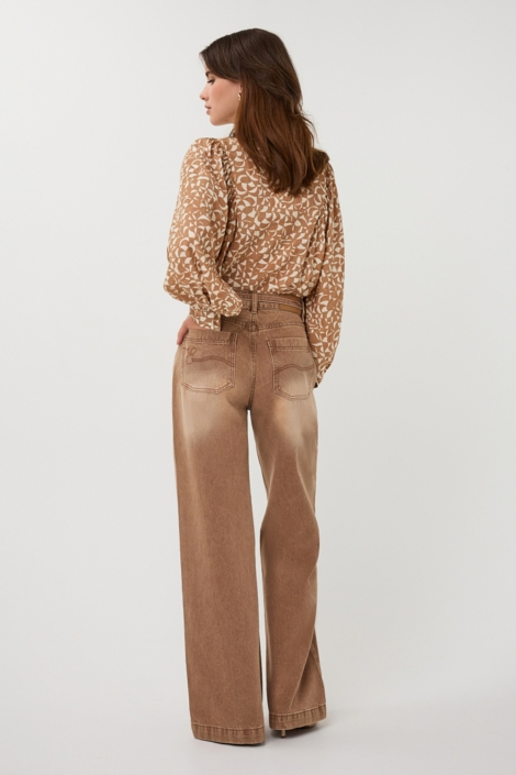 EsQualo gouden dames jeans | Model achteraanzicht