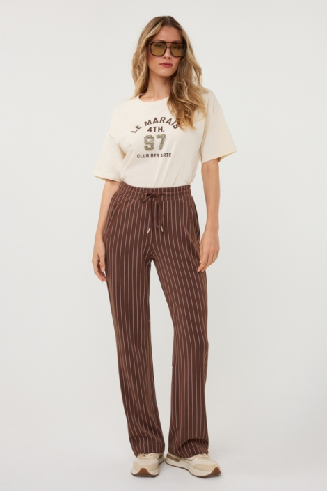 EsQualo bruine dames broek | Model