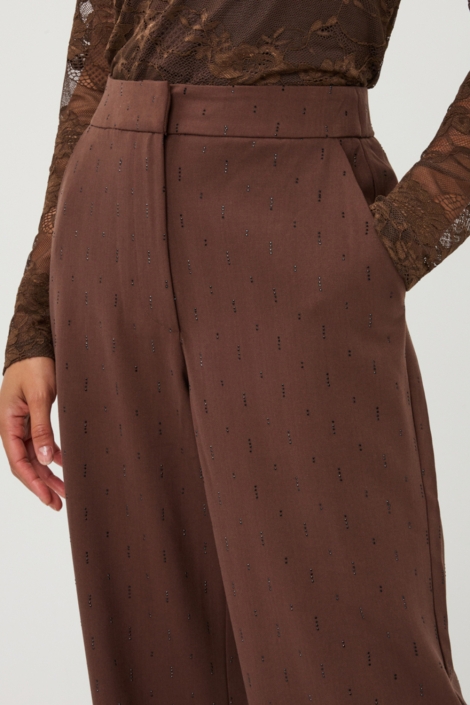 EsQualo bruine dames broek | Close up