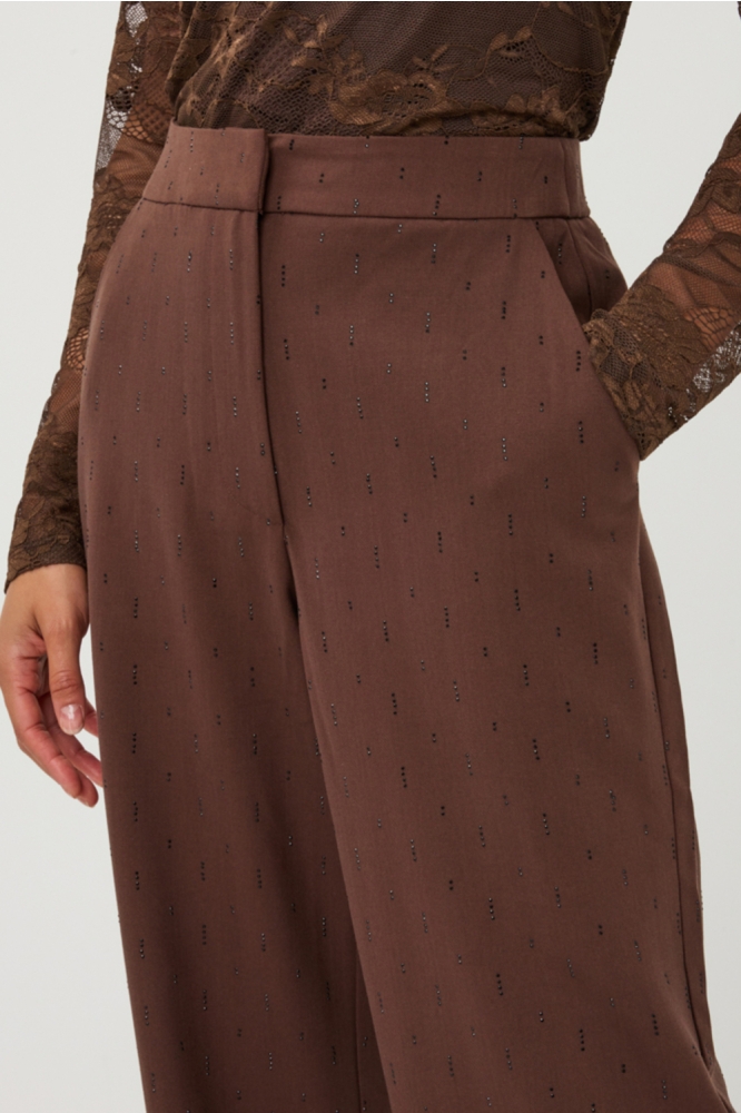 EsQualo bruine dames broek | Close up