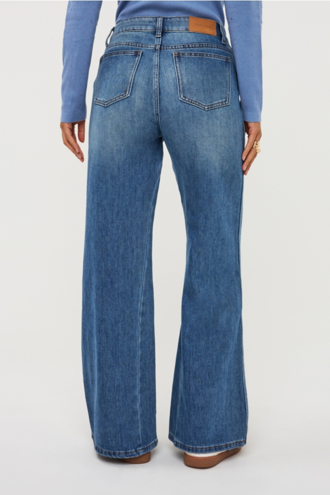 EsQualo blauwe dames jeans | Model achteraanzicht
