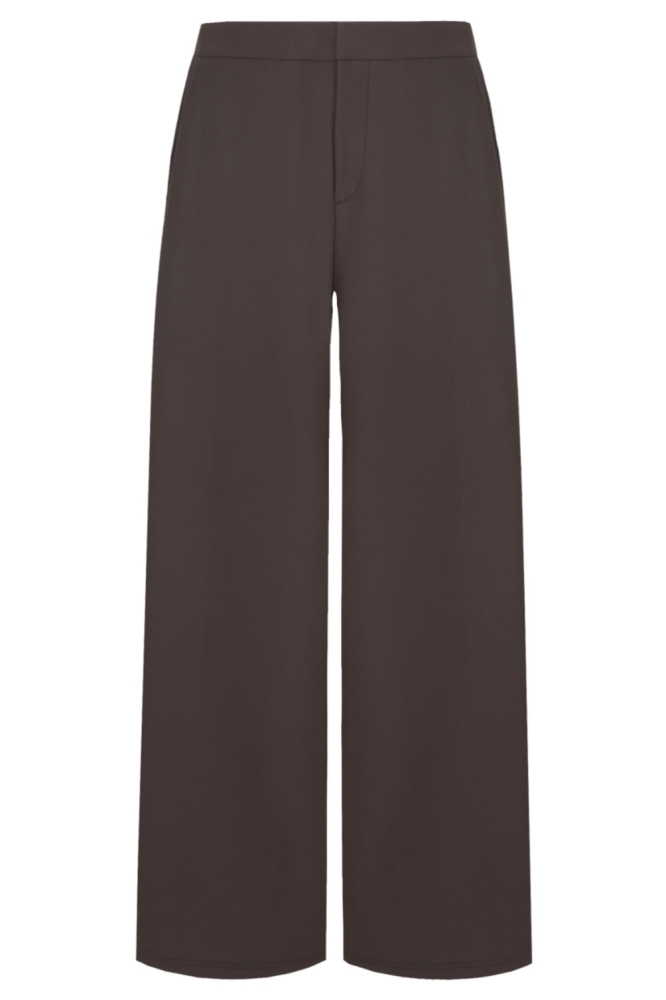 Fluresk bruine dames broek | Vooraanzicht