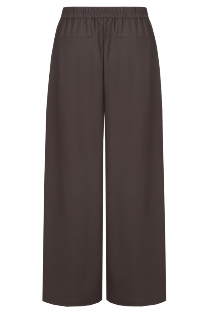 Fluresk bruine dames broek | Achteraanzicht
