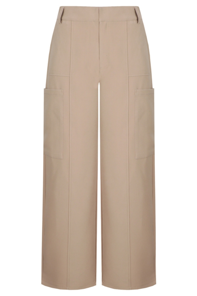 Fluresk camel dames broek | Vooraanzicht