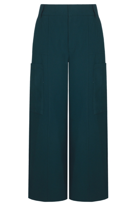 Fluresk groene dames broek | Vooraanzicht