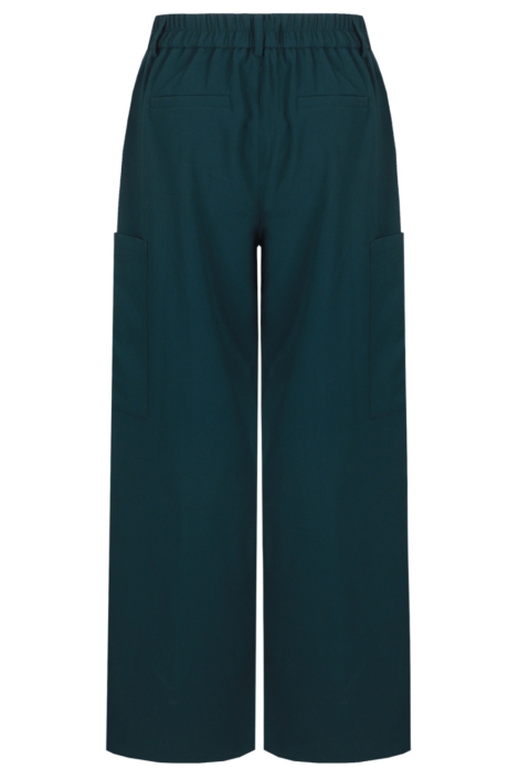 Fluresk groene dames broek | Achteraanzicht