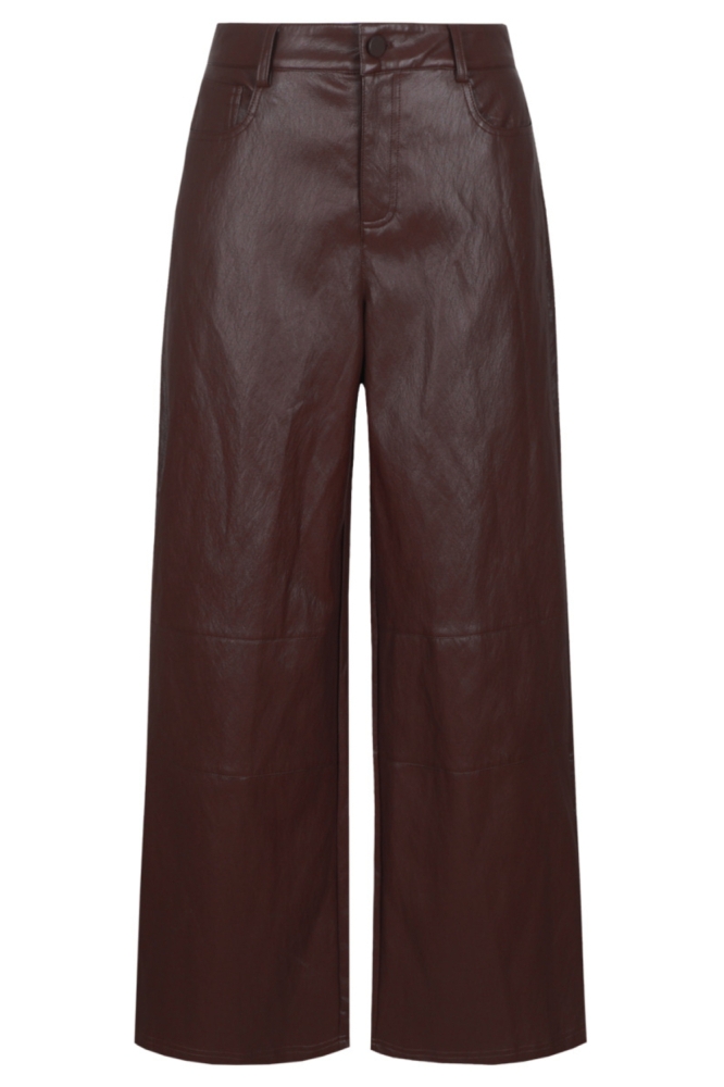 Fluresk bordeaux dames broek | Vooraanzicht