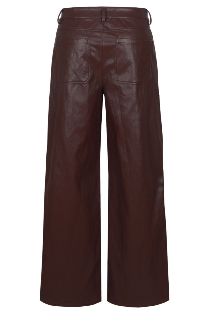 Fluresk bordeaux dames broek | Achteraanzicht
