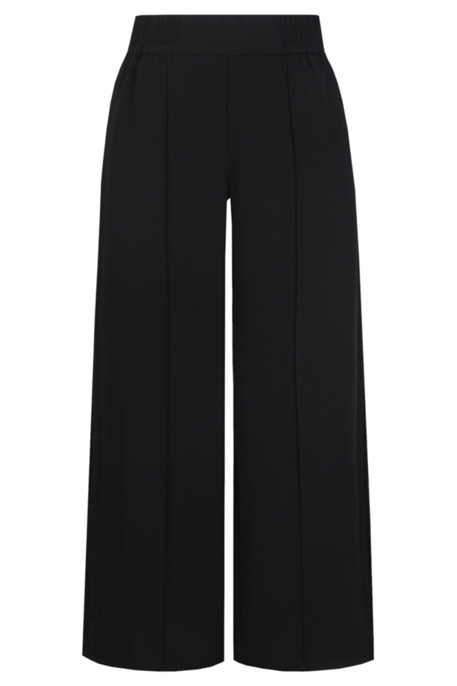 Fluresk zwarte dames broek | Vooraanzicht