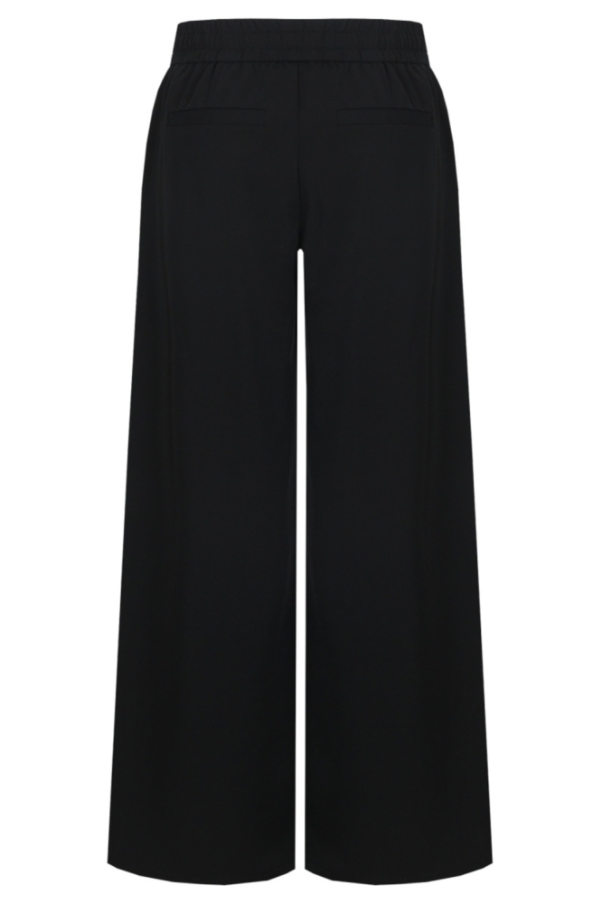 Fluresk zwarte dames broek | Achteraanzicht