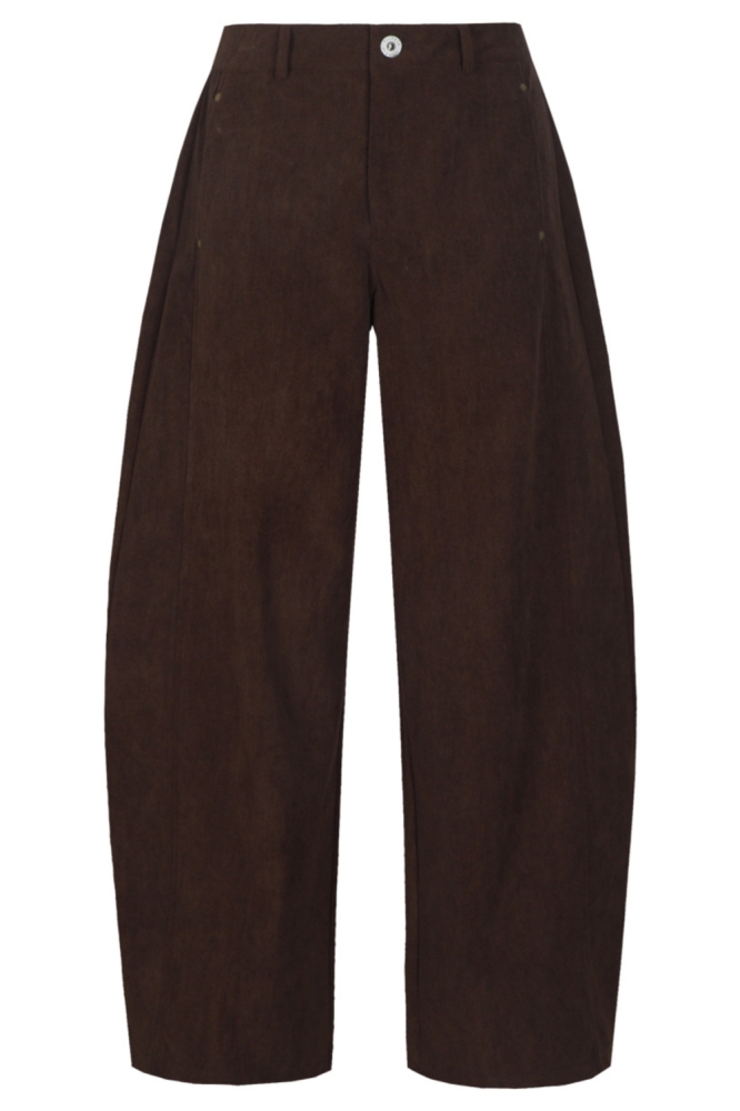 Fluresk bruine dames broek | Vooraanzicht
