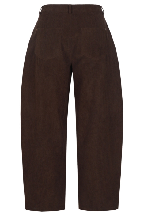 Fluresk bruine dames broek | Achteraanzicht