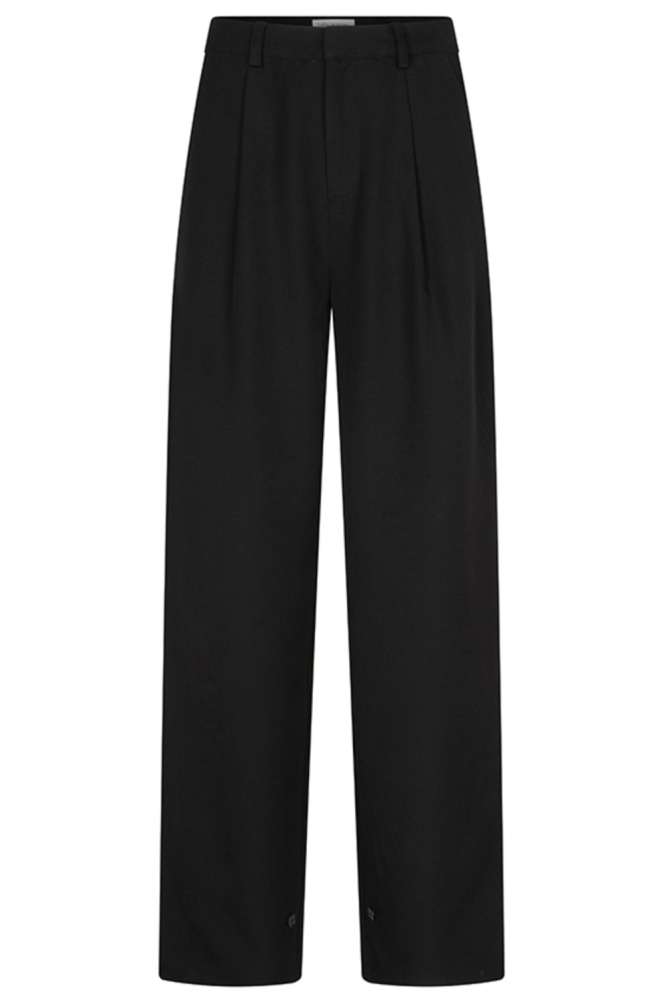 Lofty Manner zwarte dames broek | Vooraanzicht