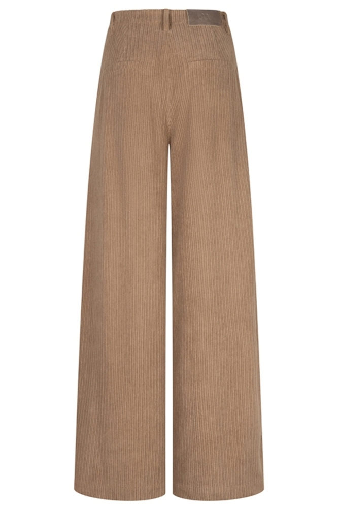 Lofty Manner taupe dames broek | Achteraanzicht