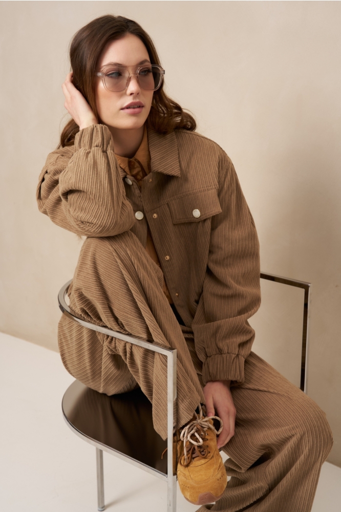 Lofty Manner taupe dames broek | Model