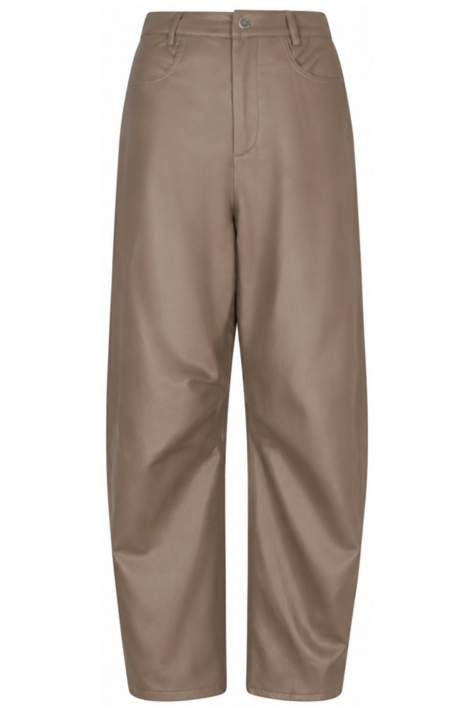 Lofty Manner taupe dames broek | Vooraanzicht