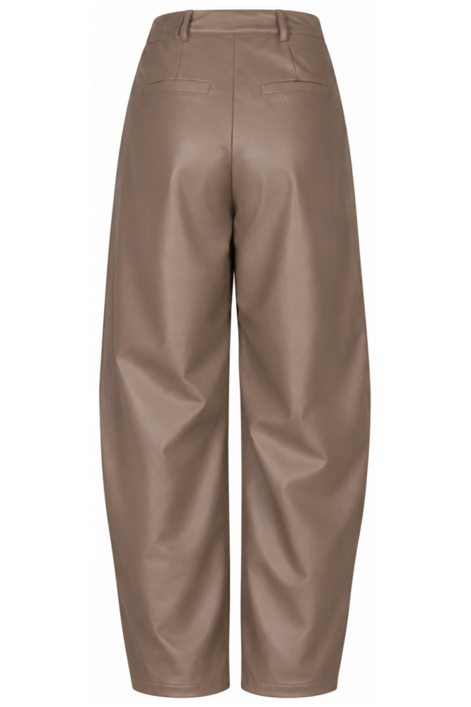 Lofty Manner taupe dames broek | Achteraanzicht