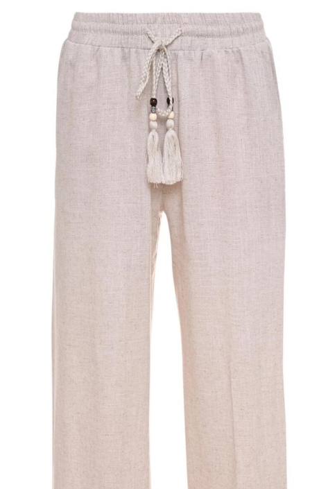 Zizo beige dames broek | Close up