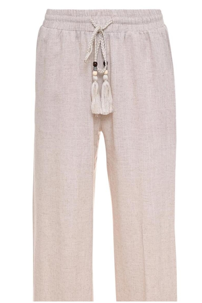 Zizo beige dames broek | Close up