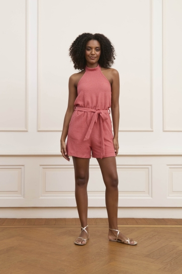 Lofty Manner Broek Playsuit Alisi QF24 300 pink