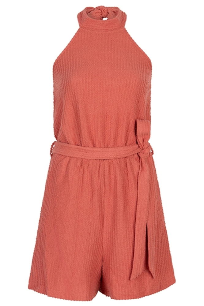 Lofty Manner roze dames jumpsuit | Vooraanzicht