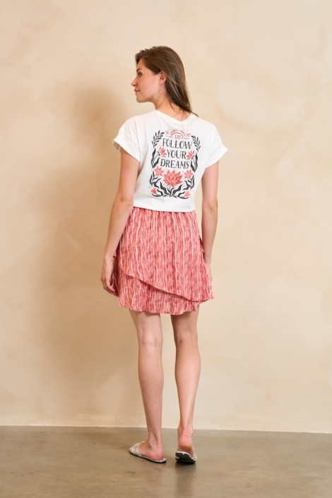 Lofty Manner roze dames rok | Model achteraanzicht