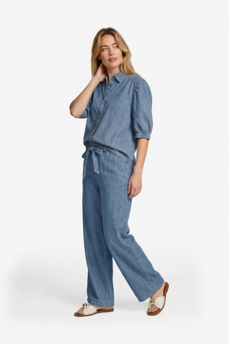 C&S The Label blauwe dames broek | Model