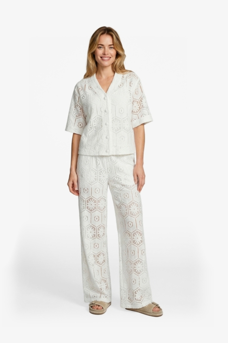 C&S The Label ecru dames broek | Model