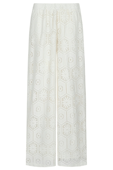 C&S The Label ecru dames broek | Vooraanzicht