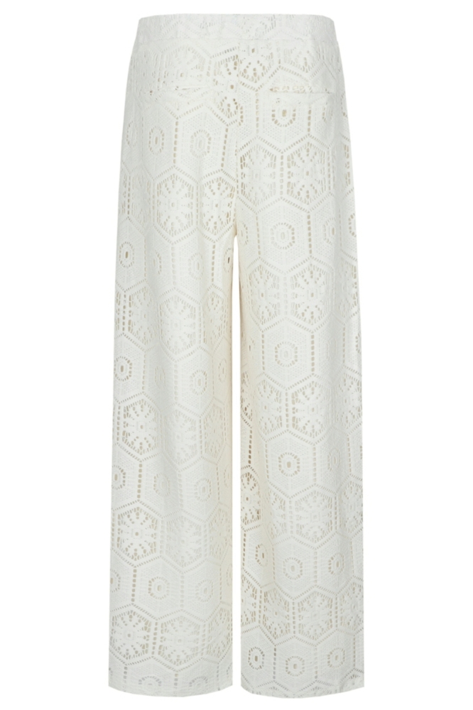 C&S The Label ecru dames broek | Achteraanzicht