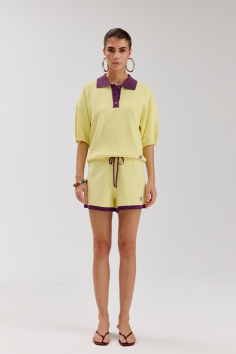 Harper & Yve gele dames korte broek | Model