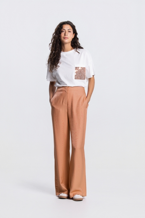 Juffrouw Jansen oranje dames broek | Model