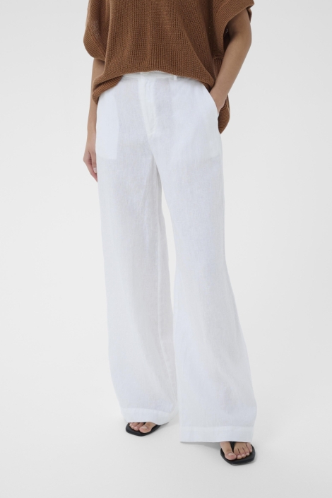 Part Two witte dames broek | Model vooraanzicht