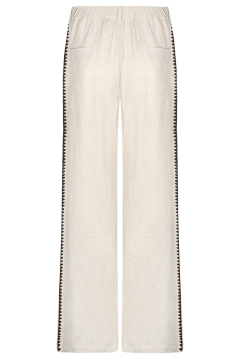 Ydence ecru dames broek | Achteraanzicht
